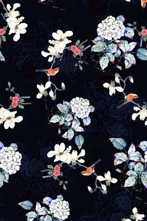 中国风旗袍印花印花华亿平台图片