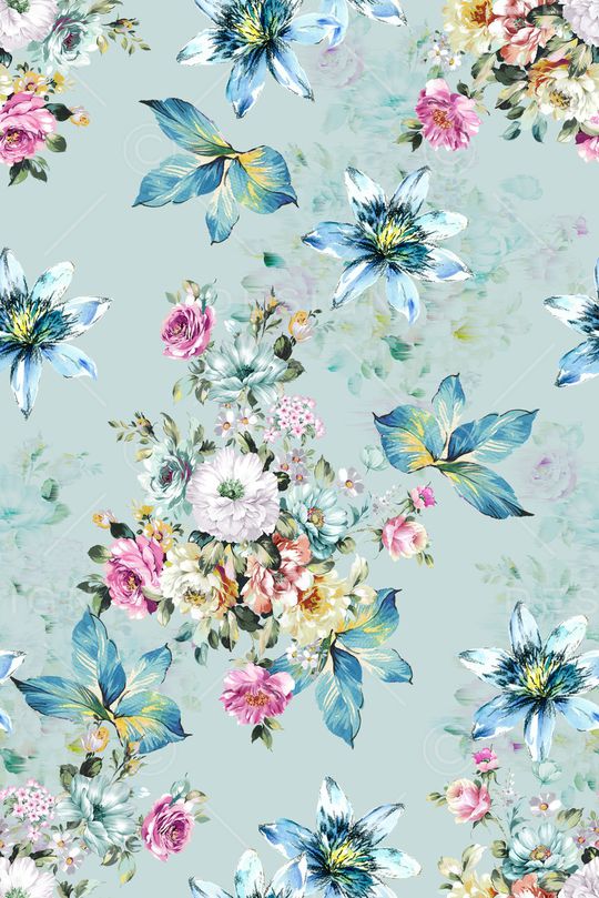 抽象花卉印花华亿平台图片