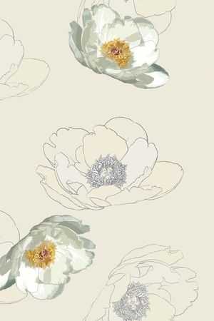 水彩花卉印花华亿平台图片