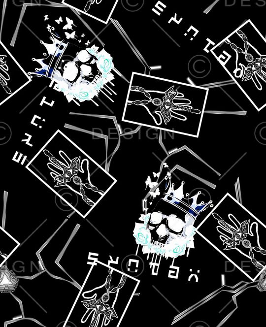 抽象男装印花华亿平台图片