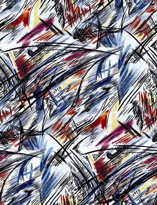 笔触印花华亿平台图片