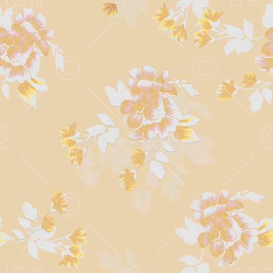 水彩花卉印花华亿平台图片