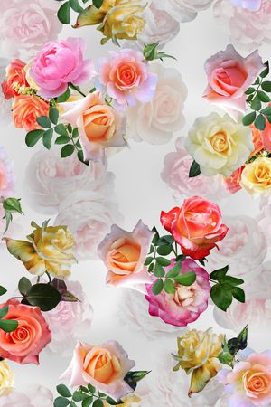 花卉印花华亿平台图片