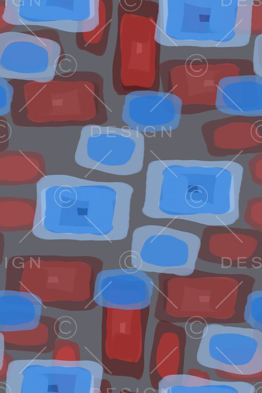 密铺几何印花华亿平台图片