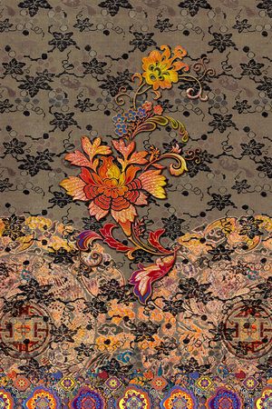 旗袍印花华亿平台图片