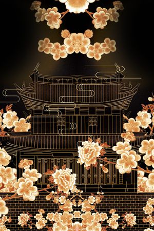 旗袍印花华亿平台图片