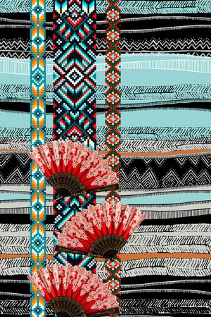 复古印花华亿平台图片