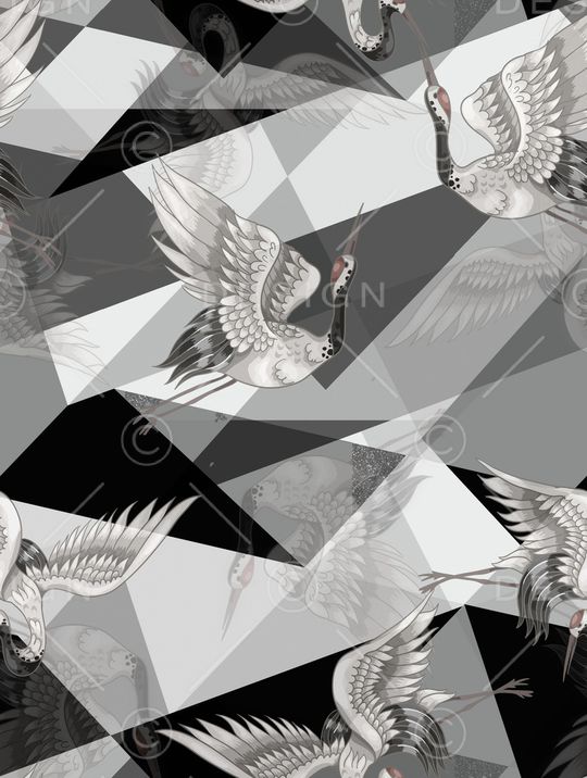 几何结构印花华亿平台图片