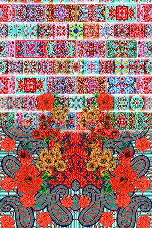 复古印花华亿平台图片