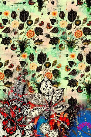 复古印花华亿平台图片