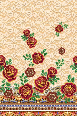 花卉印花华亿平台图片