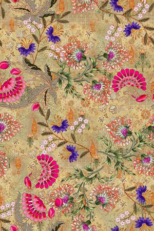 复古印花华亿平台图片