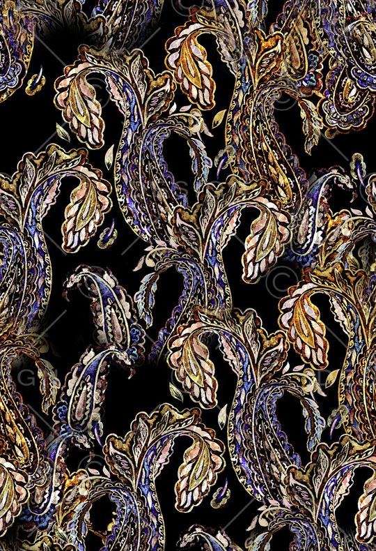 佩斯利印花华亿平台图片