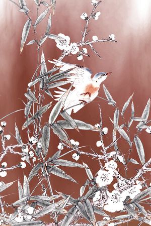 牡丹印花华亿平台图片