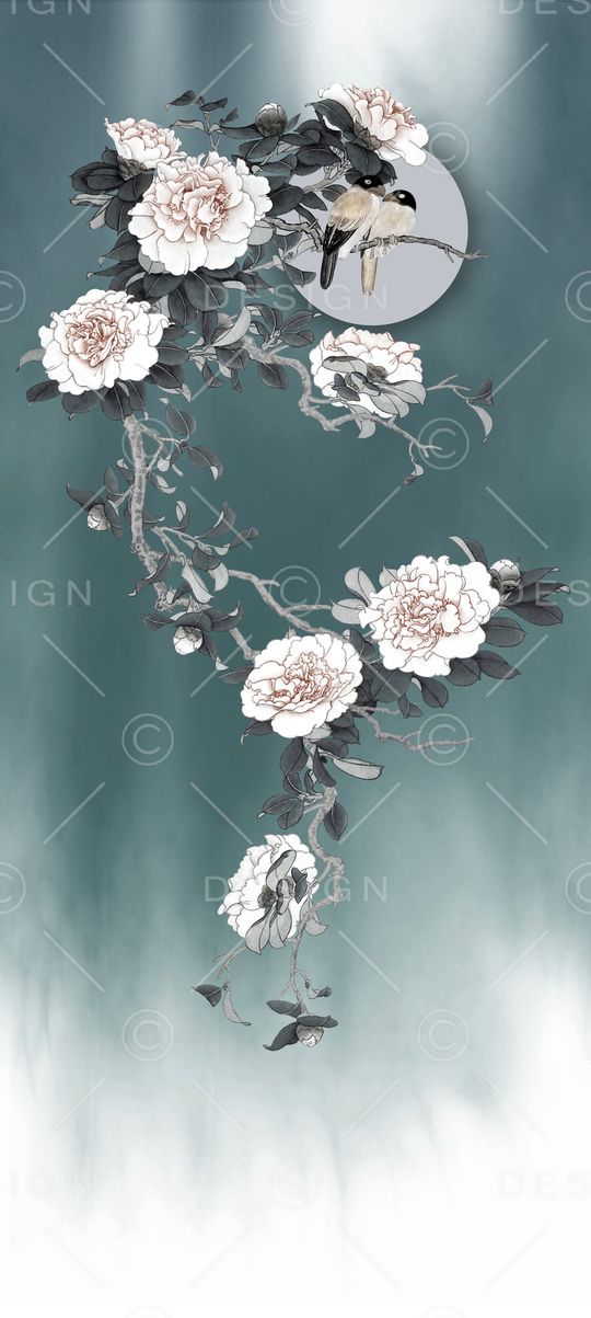 牡丹印花华亿平台图片