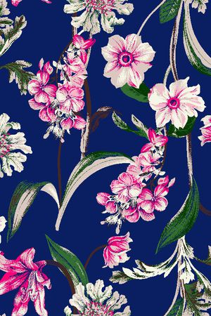 花卉印花华亿平台图片