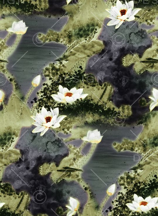 荷花印花华亿平台图片