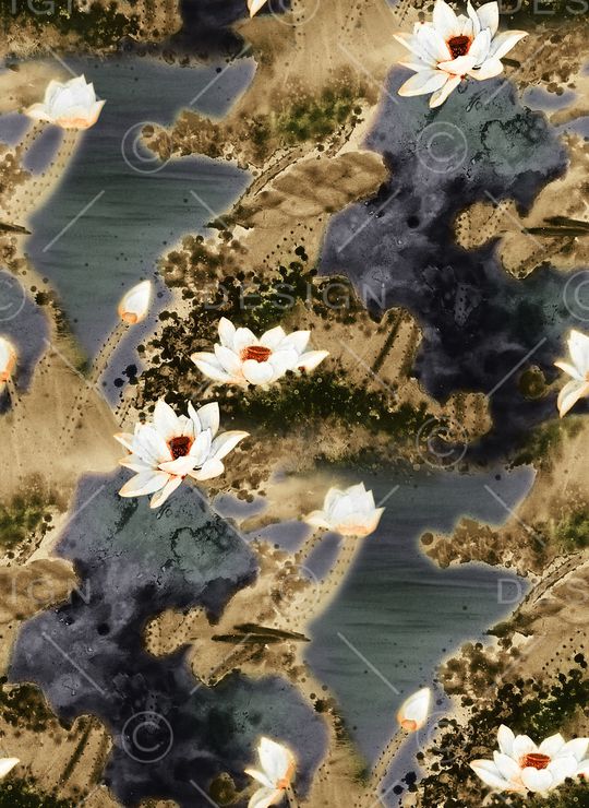 荷花印花华亿平台图片