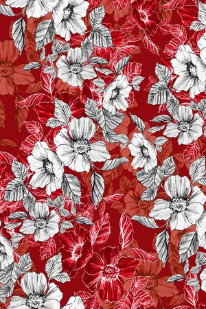 牡丹印花华亿平台图片