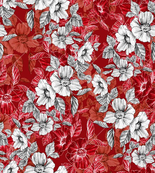 牡丹印花华亿平台图片