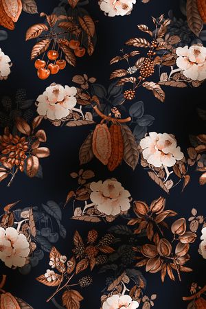 水彩花卉印花华亿平台图片