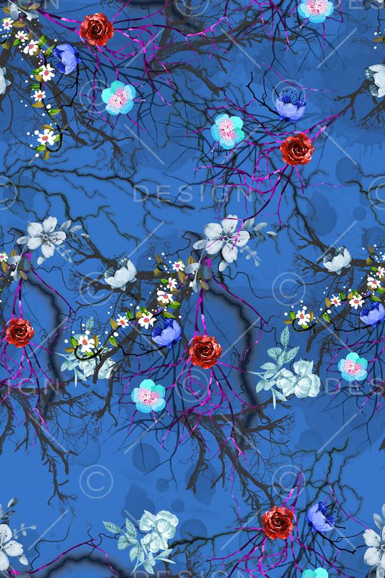 花卉印花华亿平台图片