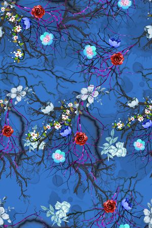 花卉印花华亿平台图片