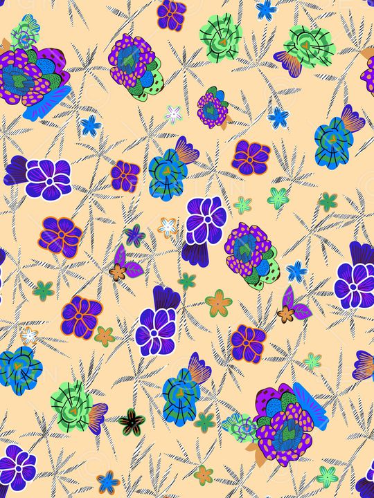 花卉印花华亿平台图片