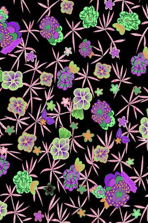 花卉印花华亿平台图片