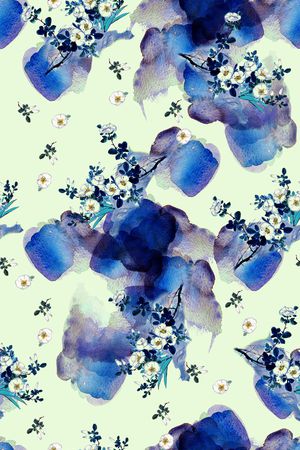 水墨风印花华亿平台图片