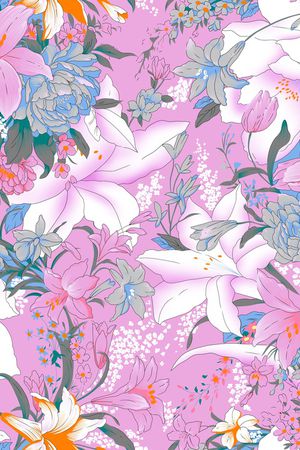 花卉印花华亿平台图片