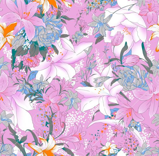 花卉印花华亿平台图片