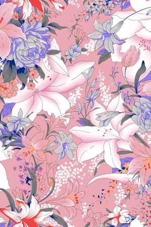 花卉印花华亿平台图片