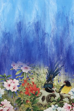 花卉印花华亿平台图片