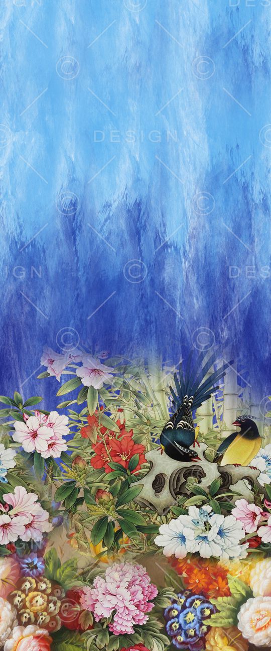 花卉印花华亿平台图片