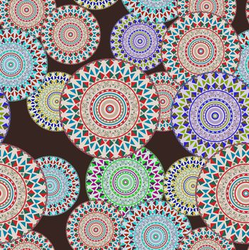 民族花卉印花华亿平台图片