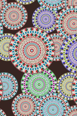 民族花卉印花华亿平台图片