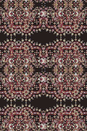 民族花卉印花华亿平台图片