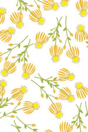 卡通小菊花印花华亿平台图片