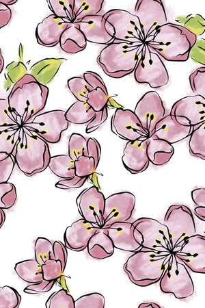 可爱花卉印花华亿平台图片