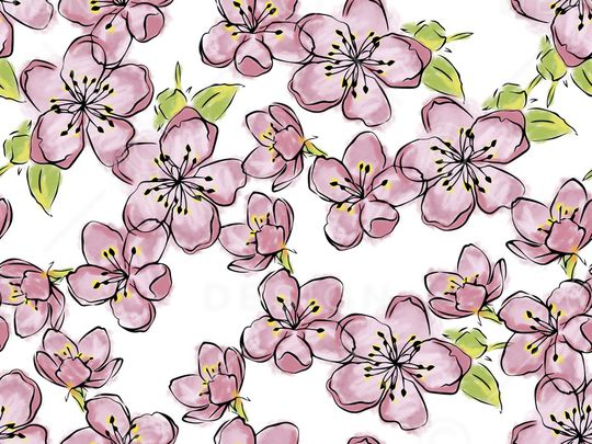 可爱花卉印花华亿平台图片