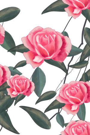 手绘花卉印花华亿平台图片