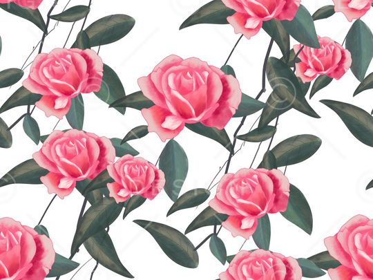 手绘花卉印花华亿平台图片