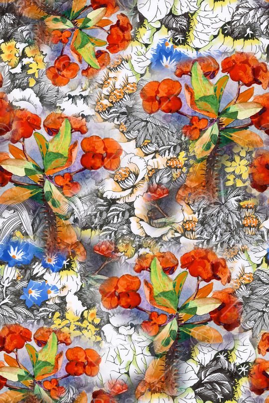 复古印花华亿平台图片