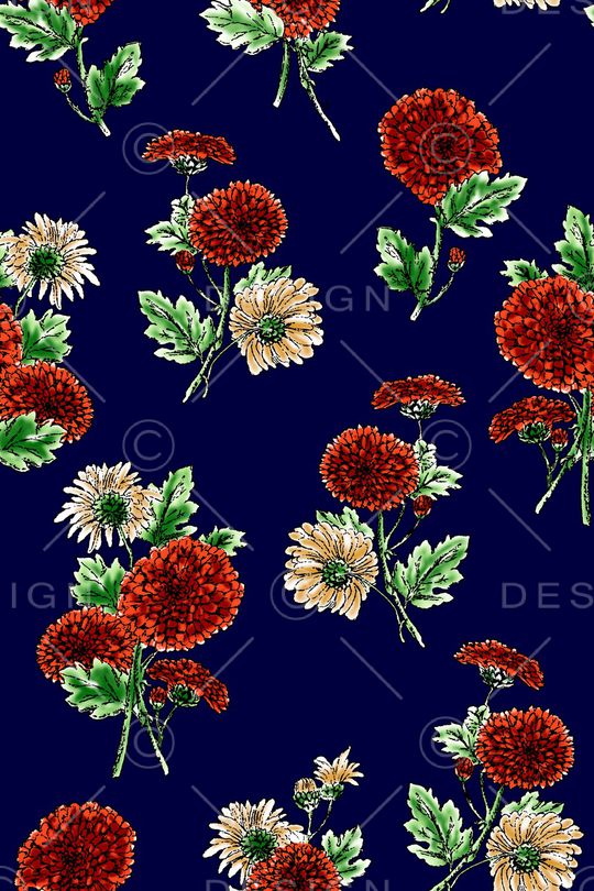 连衣裙印花华亿平台图片