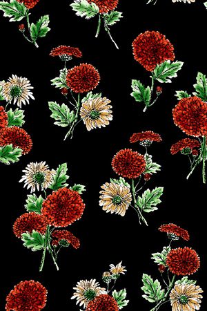 连衣裙印花华亿平台图片