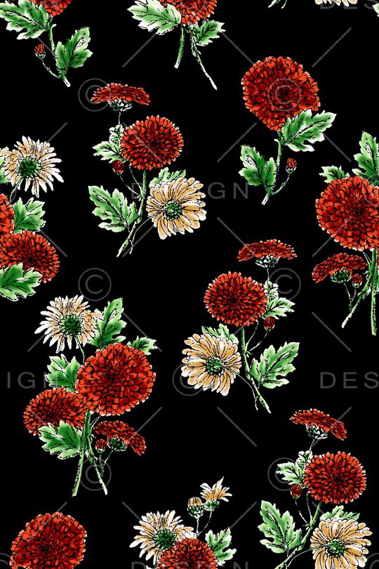 连衣裙印花华亿平台图片