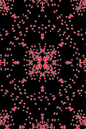 黑底花卉印花华亿平台图片