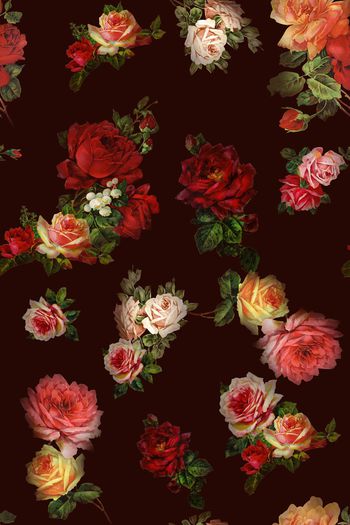 花卉印花华亿平台图片