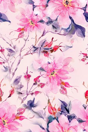 花卉印花华亿平台图片